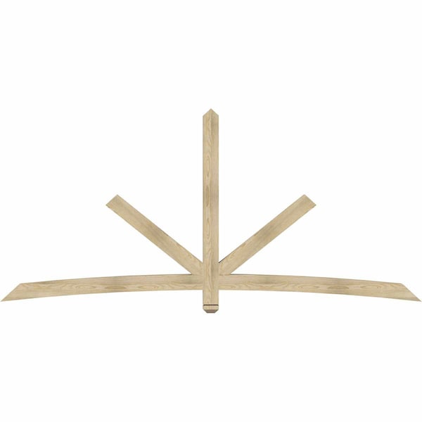 Ekena Millwork Alberta Rough Sawn Timber Gable Bracket, Douglas Fir, 108"W x 49"H x 4"D x 4"F, 11/12 Pitch GBW108X49X0404ALB00RDF - main